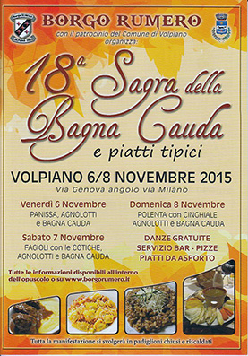 Volpiano, al Borgo Rumero è tutto pronto per la 18° edizione della Sagra della Bagna Cauda