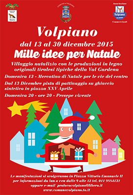 Volpiano, nel villaggio natalizio anche le opere in legno realizzate in Val Gardena
