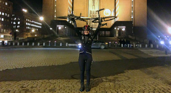 Paola Gianotti: una corsa lunga 2mila chilometri per candidare la bicicletta a premio Nobel per la Pace