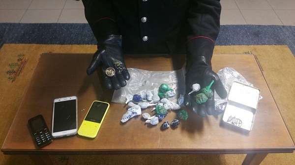 I carabinieri denunciano due giovani a Strambino e Valperga per detenzione di sostanze stupefacenti