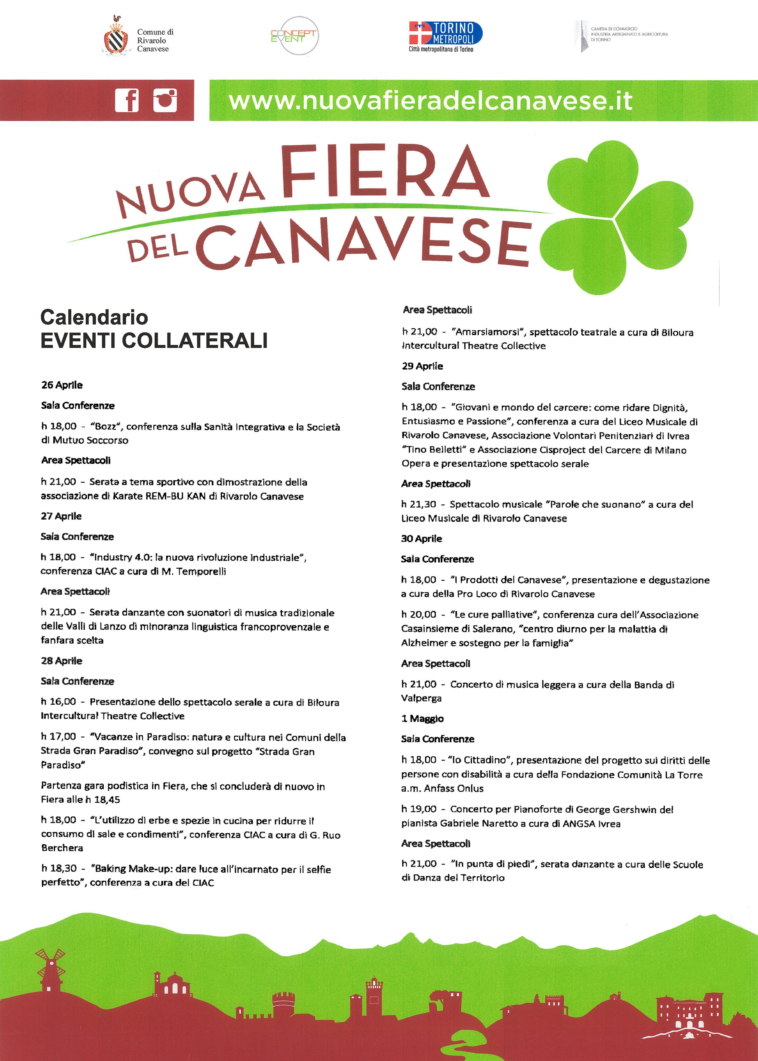 Rivarolo, non solo Expo ma anche tanti appuntamenti collaterali alla Nuova Fiera del Canavese