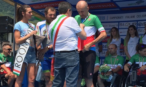 Rivarolo: il mitico Livio Raggino conquista il titolo di campione italiano di paraciclismo