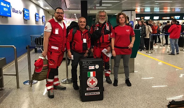 Un volontario della Croce Rossa di Rivarolo Canavese nel team di soccorso diretto a Palu in Indonesia