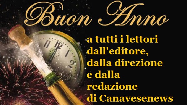 Auguri di un felice e sereno Anno Nuovo a tutti i lettori di Canavesenews.it!