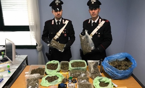 Grosso: in casa nascondevano quasi tre chili di droga. Due giovani arrestati dai carabinieri