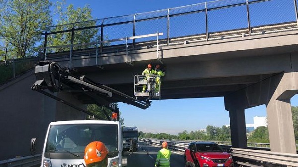 Canavese: partiti i lavori di messa in sicurezza sullo scavalco dell’autostrada Torino-Ivrea
