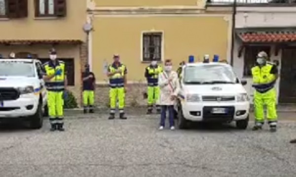 Oglianico-Busano: i volontari della Protezione civile hanno onorato le vittime del Covid-19