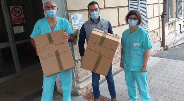 Covid-19: la Lilt di Torino e i carabinieri al fianco dei sanitari del pronto soccorso di Chivasso