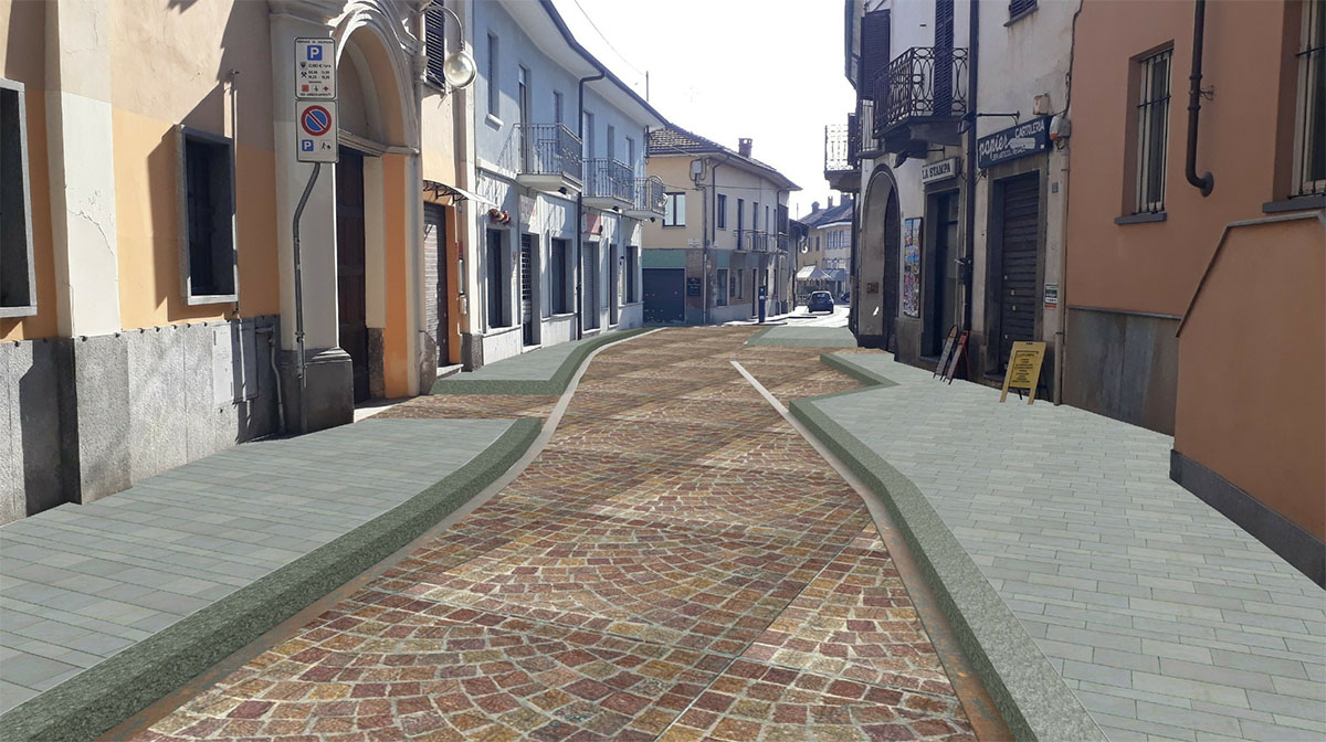 Volpiano, approvato il progetto di riqualificazione di via Garibaldi. La Giunta impegna 151 mila euro