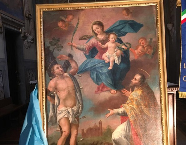 Busano: l’Inner Wheel finanzia il restauro della pala d’altare dei SS. Fabiano e Sebastiano