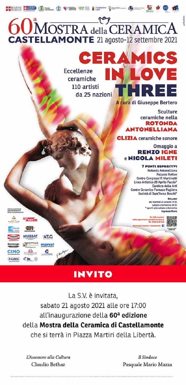 Il 21 agosto la solenne inaugurazione della 60° edizione della Mostra della Ceramica di Castellamonte