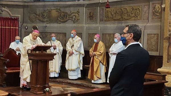 Monsignor Bettazzi, vescovo emerito di Ivrea, a Bologna per celebrare i primi 75 anni di sacerdozio