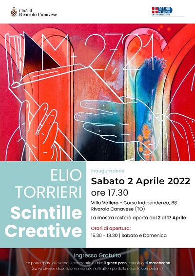 Rivarolo Canavese: Villa Vallero ospita “Scintille Creative”, la mostra pittorica del maestro Elio Torrieri