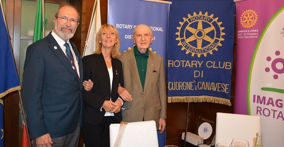 Castellamonte: i soci del Rotary Club Cuorgnè e Canavese incontrano il nuovo Governatore Ronco