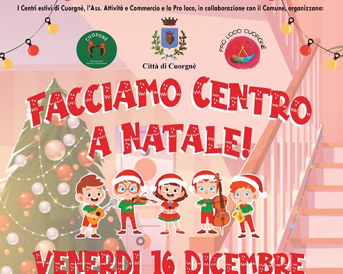 Cuorgnè: venerdì 16 una grande festa natalizia dedicata ai ragazzi dei “Centri Estivi” comunali