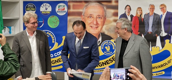 Elezioni Rivarolo: il presidente della Regione Cirio sostiene il candidato a sindaco Claudio Agnese