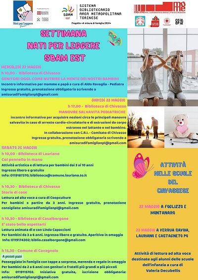 Chivasso e Chivassese: da sabato 25 maggio, al via “Storie di cose”, letture animate per bambini