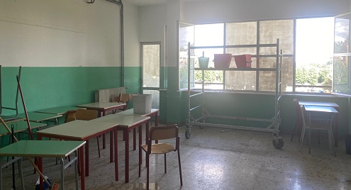 Caluso: infiltrazioni all’Istituto Ubertini. Dichiarate inagibili quattro aule. Acqua anche in palestra