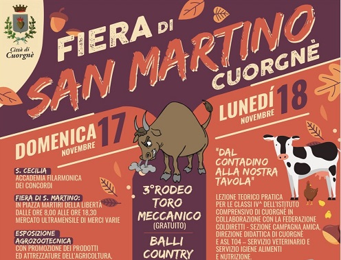 Torna a Cuorgnè il tradizionale appuntamento autunnale con la Fiera di San Martino