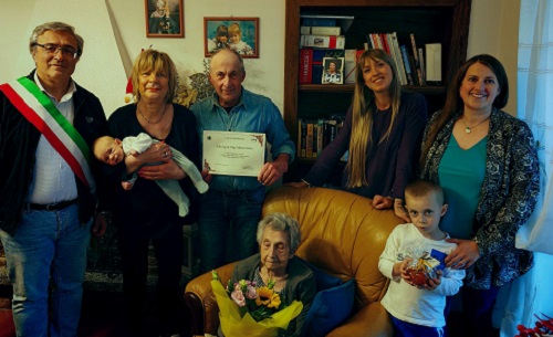 Castellamonte celebra i 100 anni di Olga Faletti, memoria vivente di un’intera comunità