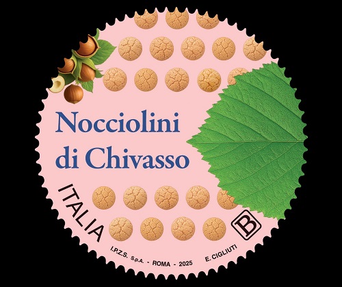 Un francobollo celebra i gustosi “Nocciolini” di Chivasso: eccellenza piemontese nel Made in Italy