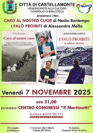 Castellamonte, due autori e due libri per un viaggio tra storia e fantasia: serata culturale al Centro Congressi Martinetti