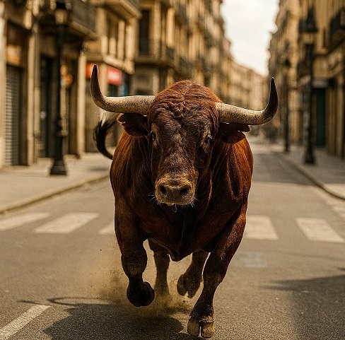Toro in fuga tra le vie di Leinì: mattinata di paura, traffico paralizzato e cittadini chiusi in casa. Recupero in corso