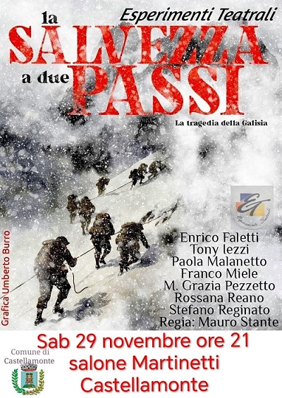 Castellamonte, uno spettacolo per ricordare la tragedia della Galisia: sul palco “La salvezza a due passi”