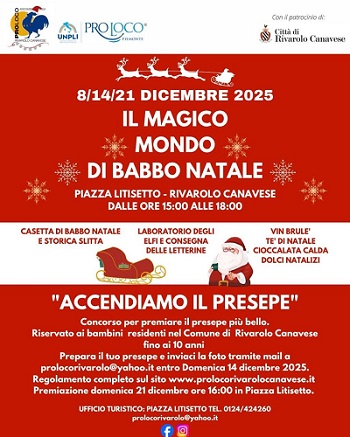 Tra slitte, elfi e presepi: il cuore del Natale batte a Rivarolo Canavese. Tutte le iniziative della Pro Loco