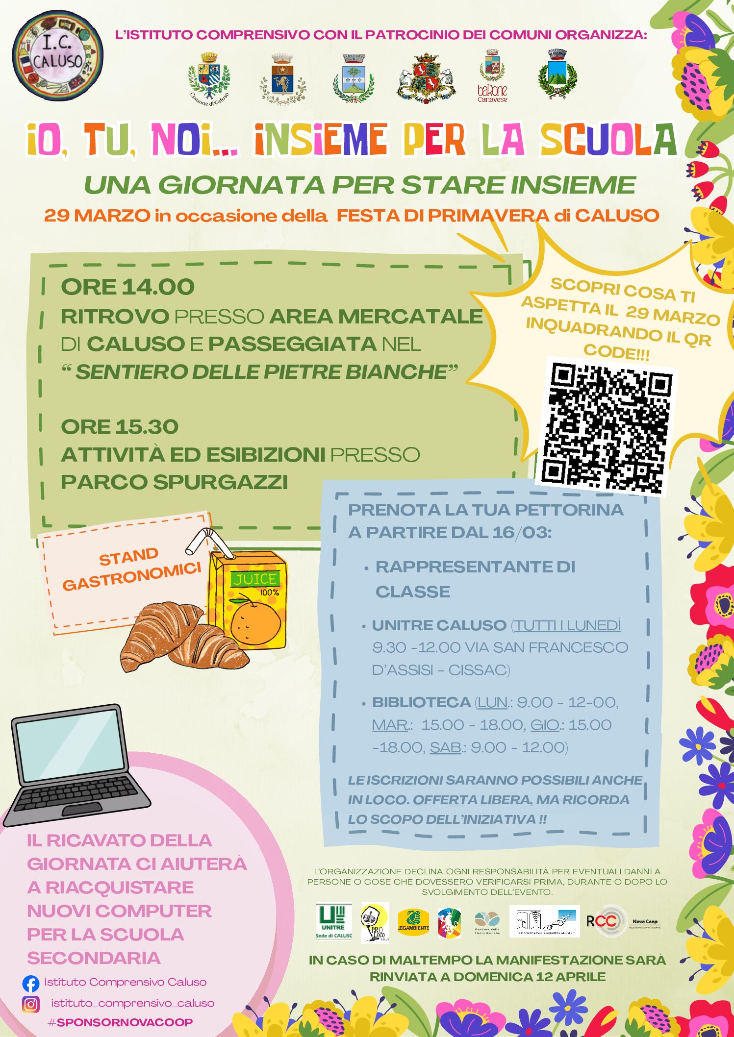 Caluso, scuola e territorio insieme per la Festa di Primavera: il 29 marzo la giornata “Io, tu, noi… insieme per la scuola”