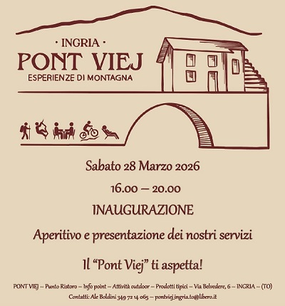 Ingria, riapre il Pont Viej: sabato 28 marzo, l’inaugurazione del nuovo polo turistico