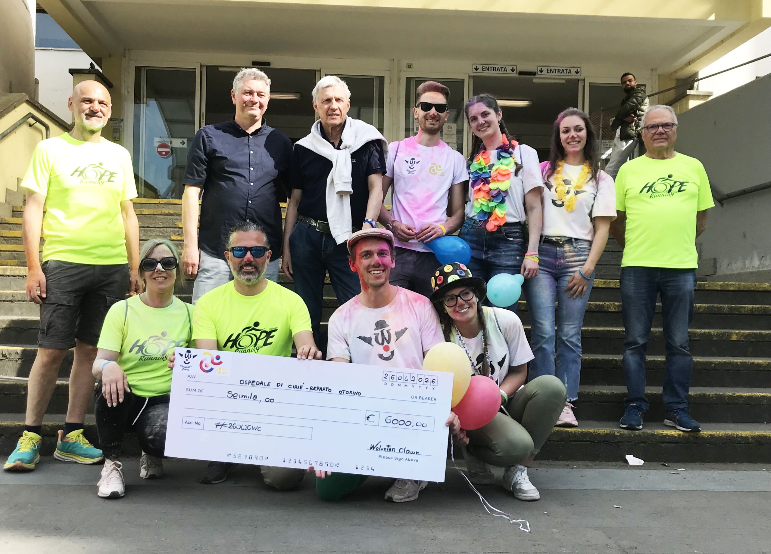 Ciriè, 710 partecipanti alla Hope Color-Camminata Clown: solidarietà e inclusione a favore dell’ospedale