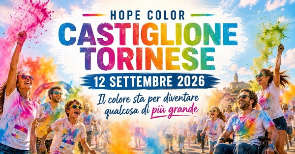 Castiglione/Gassino: “Hope Color 2026”, quattro chilometri di colori e solidarietà per costruire un pozzo in Tanzania