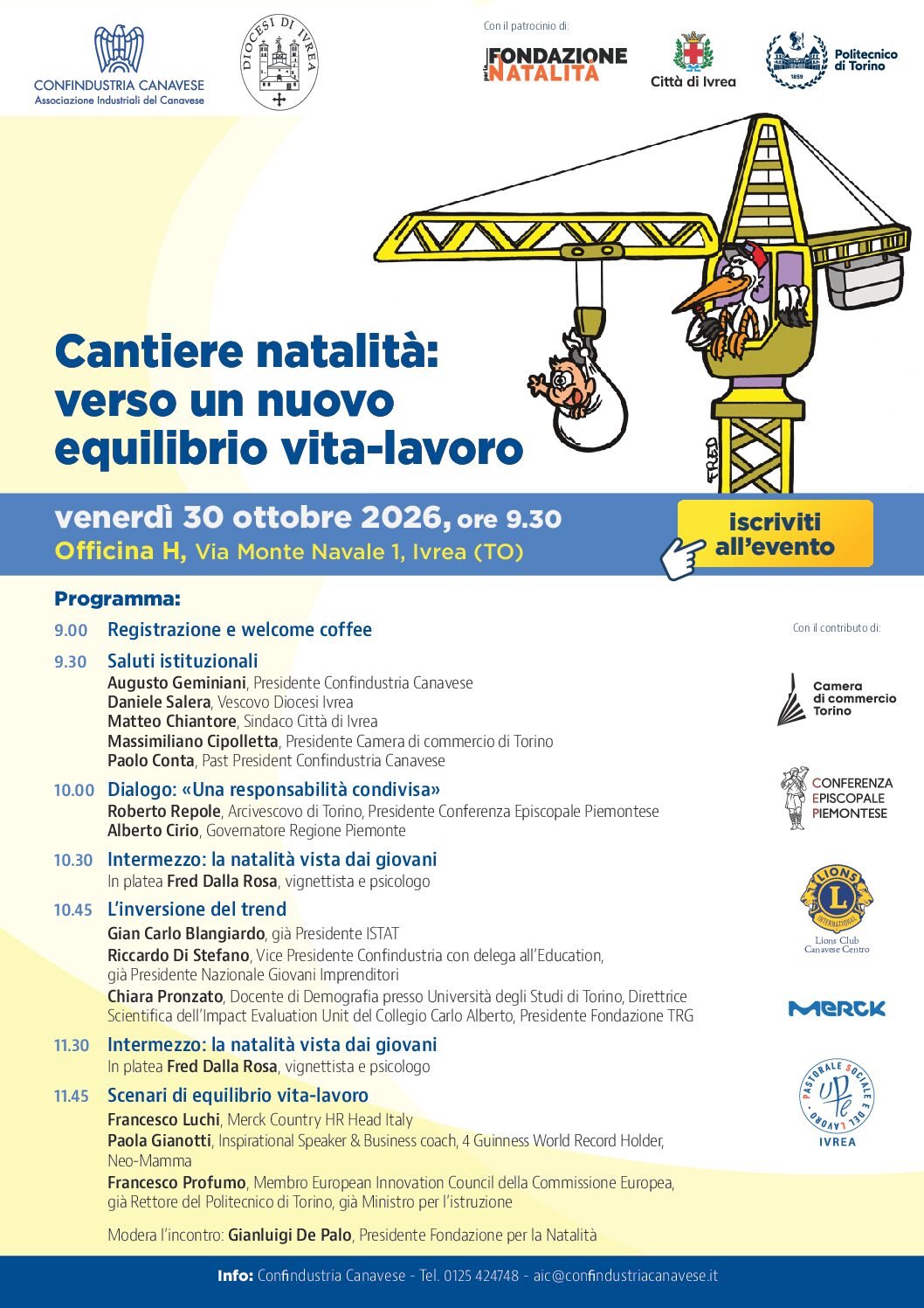 Ivrea, la sfida della natalità: istituzioni e imprese a confronto sul futuro delle famiglie italiane
