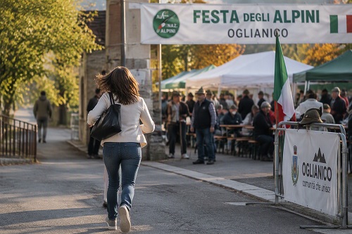 OGLIANICO – Donna accoltellata da un uomo incappucciato: paura durante la festa degli Alpini. Il mistero s’infittisce